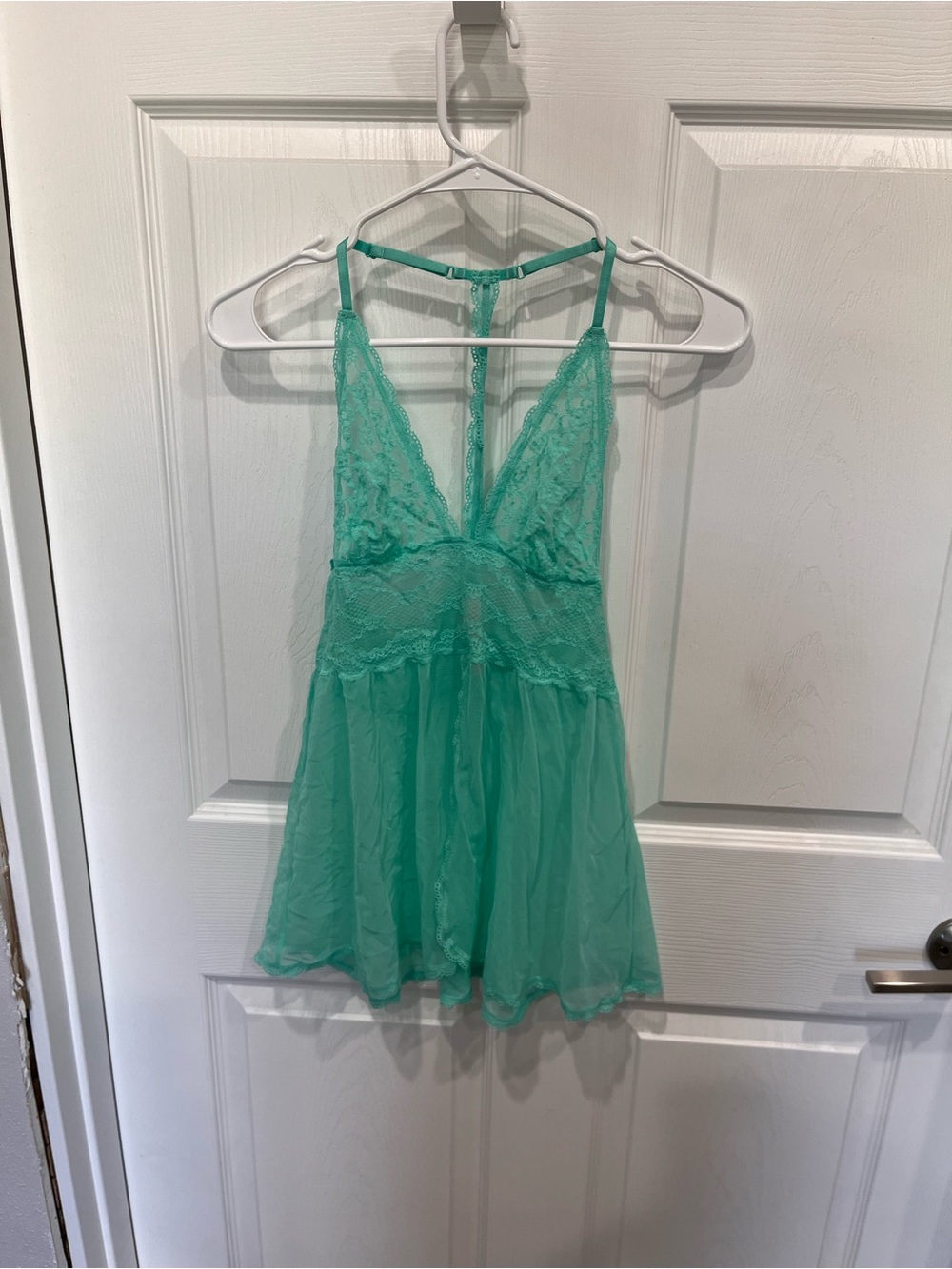 🍃Victoria's Secret Mint Lace Babydoll Chemise